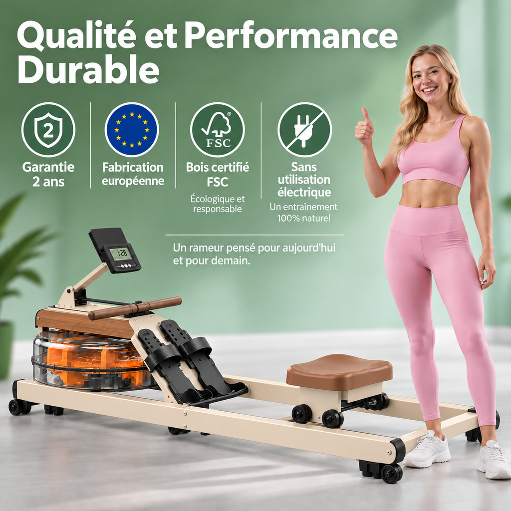 FitFolda RE790B – Rameur à résistance hydraulique