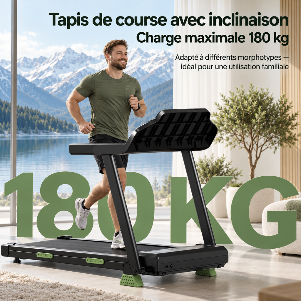 FitFolda TI690PRO – Tapis de course inclinable haut de gamme à 15%