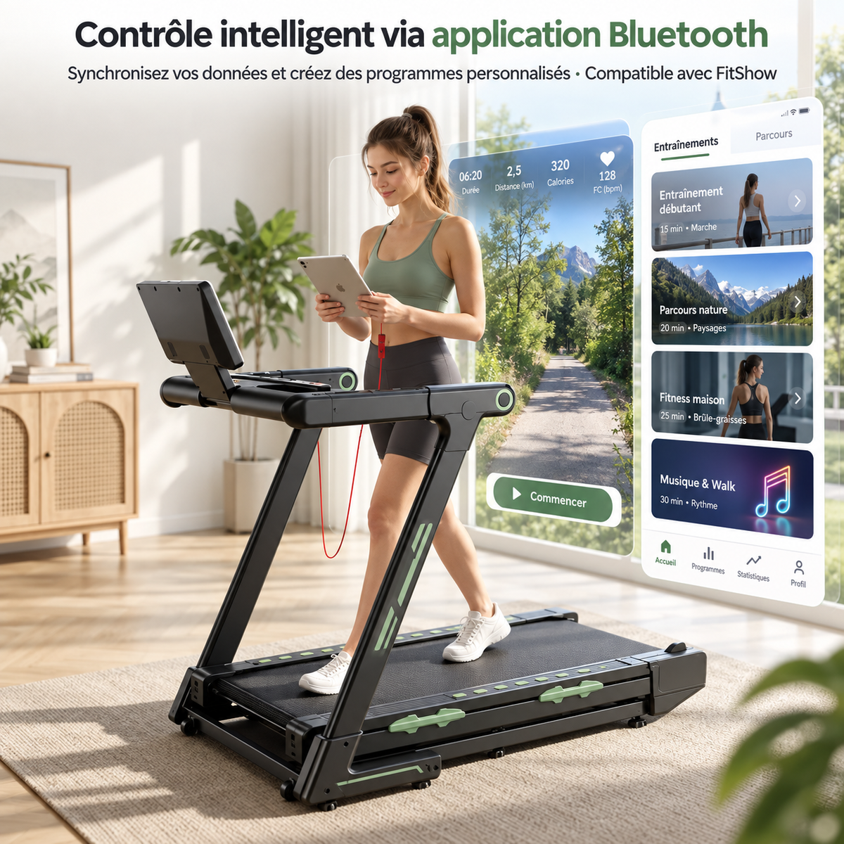 FITFOLDA TI890PRO - Tapis de course inclinable et pliable haut de gamme à 24%