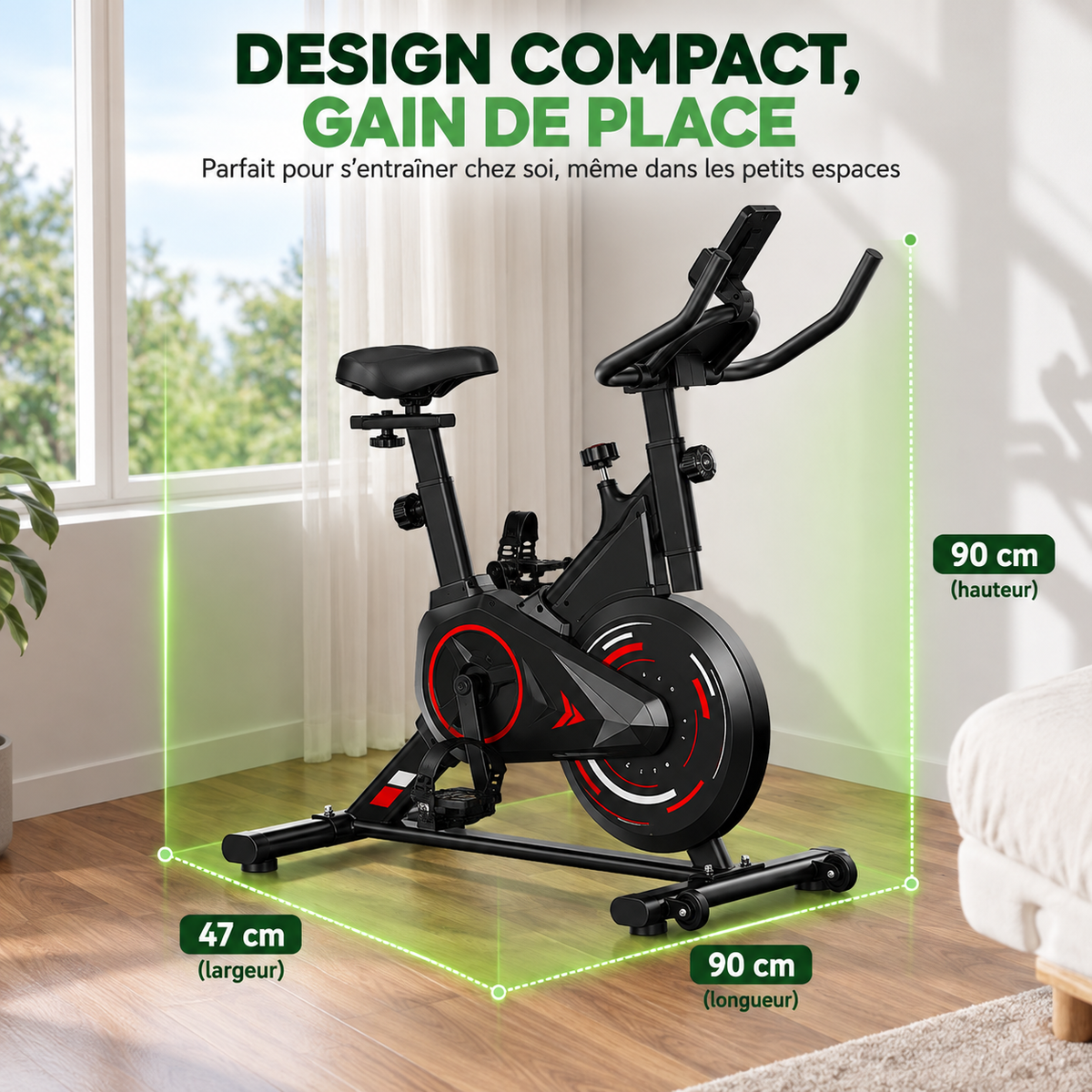 FitFolda VC590 – Vélo d'appartement compact