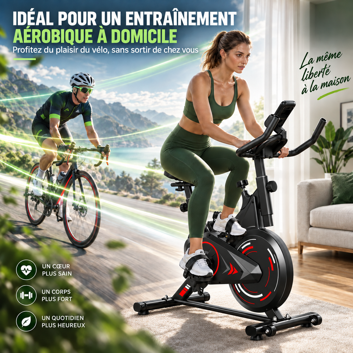 FitFolda VC590 – Vélo d'appartement compact