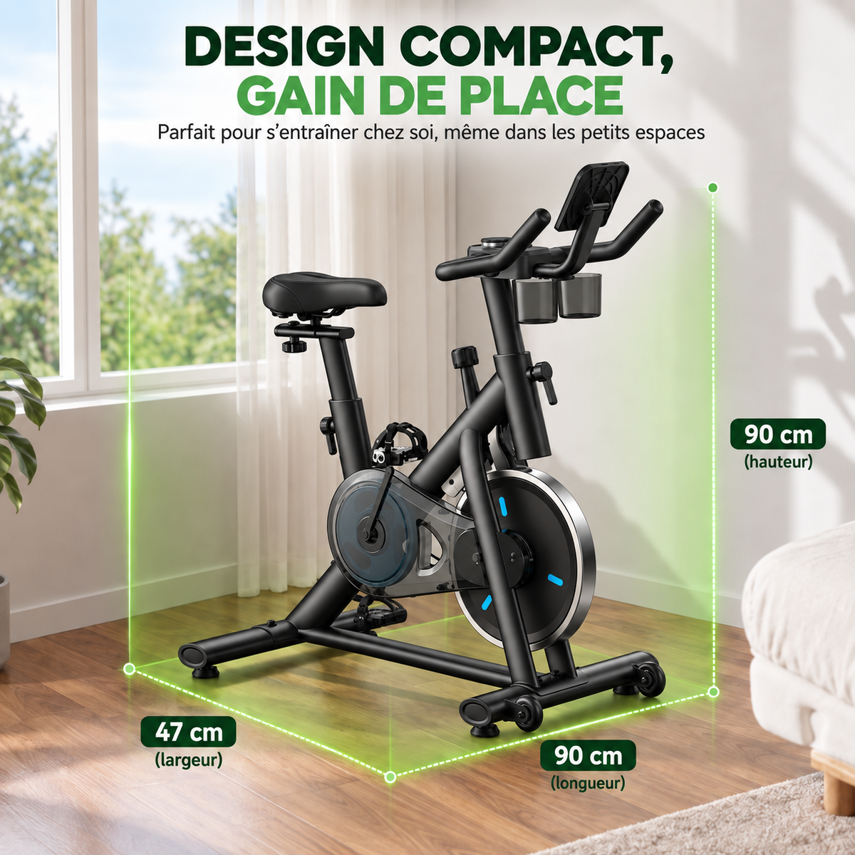FITFOLDA VC690PRO - Vélo d'appartement compact haut de gamme