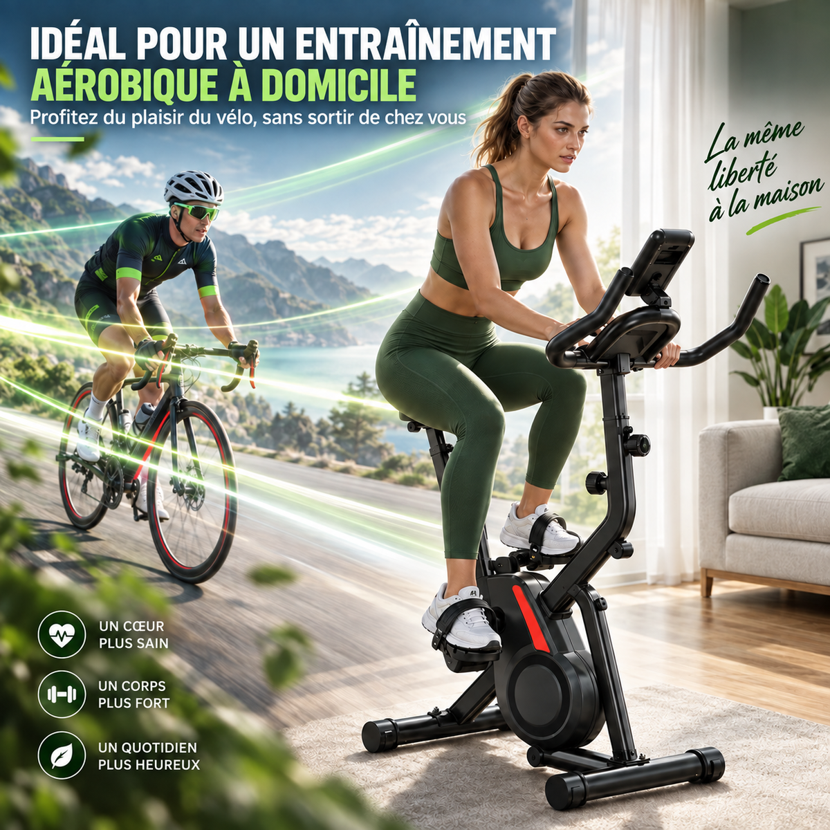 FitFolda VP390PRO – Vélo d'appartement pliable haut de gamme
